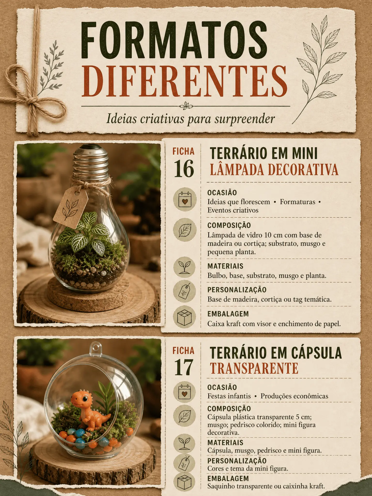 Ficha técnica de lâmpada decorativa e cápsula transparente