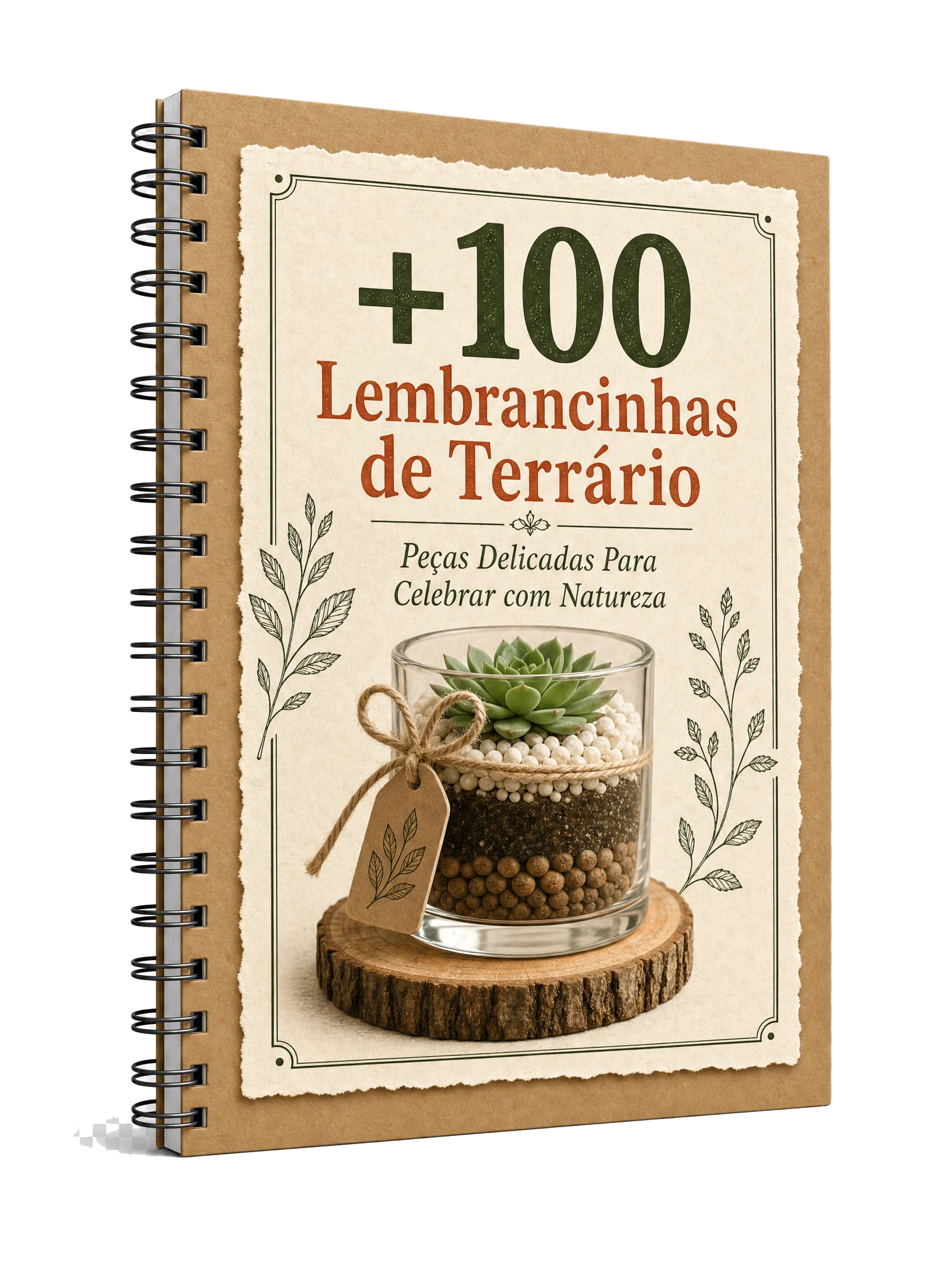 Mockup do guia +100 Lembrancinhas de Terrário